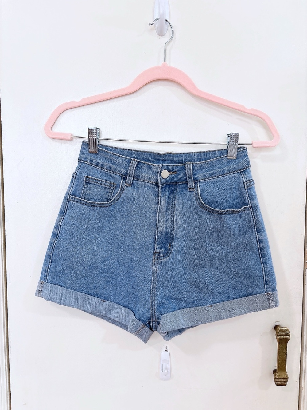 High-Waist Denim Shorts